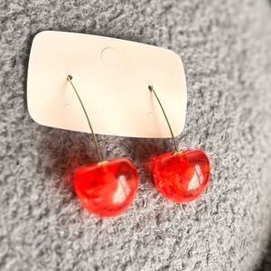 Cherry Elegant Red Drop Earrings